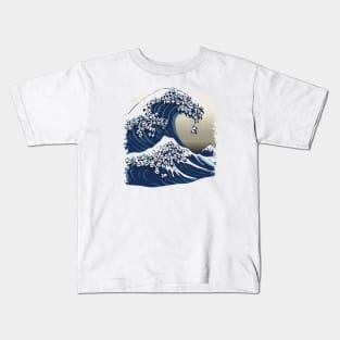 The Great Wave of Panda Kids T-Shirt